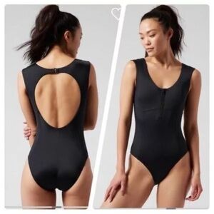 Athleta Deep Sea one piece black swimsuit